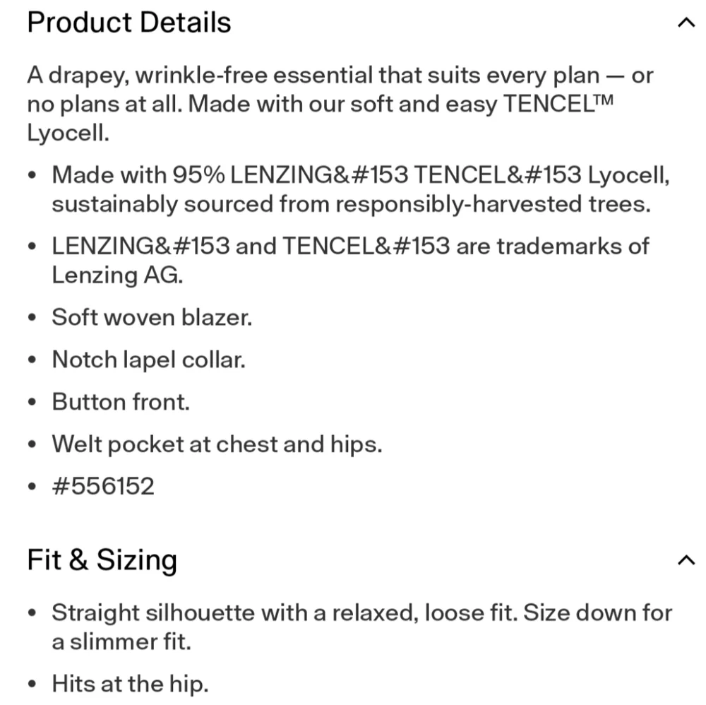 LIKE NEW GAP Soft Suit Tencel Blazer Tan Khaki Medium - Picture 14 of 15